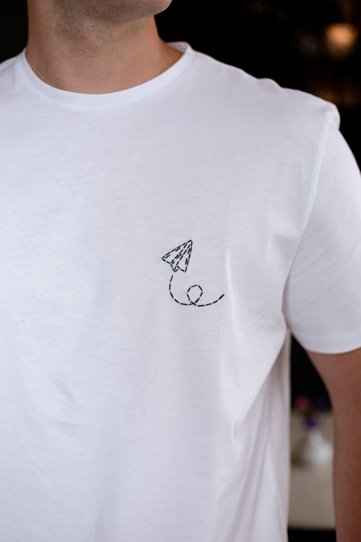 Avion de Papel Men T-Shirt - Blanco