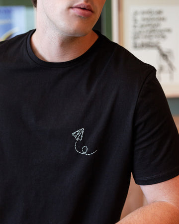 Avion de Papel Men T-Shirt - Negro